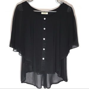 Sheer Black Top